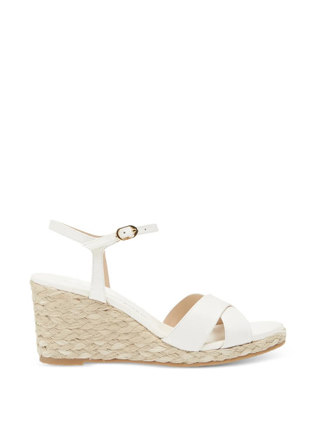  Stuart Weitzman Espadrille Crisscross Sandals - White 