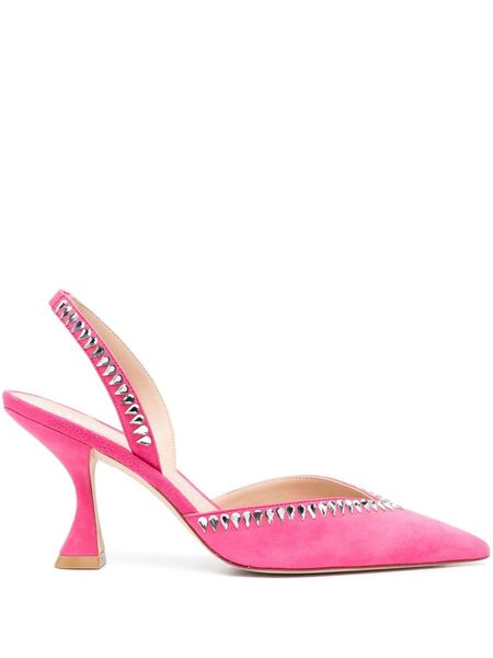  Stuart Weitzman Gemcut Xcurve 85mm Slingback Pumps - Pink 
