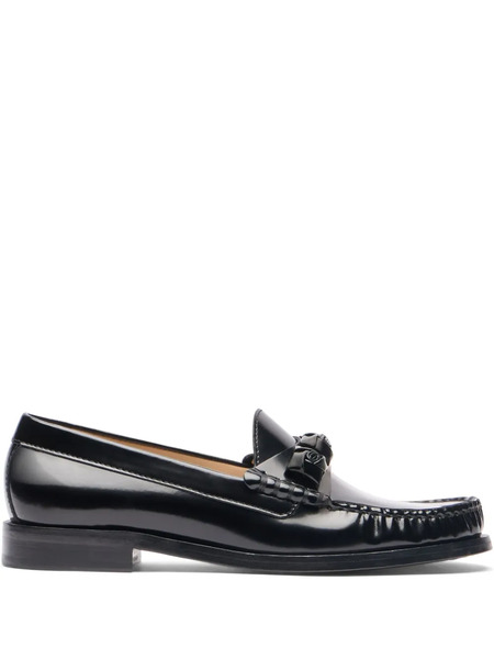  Stuart Weitzman Leather Loafers - Black 