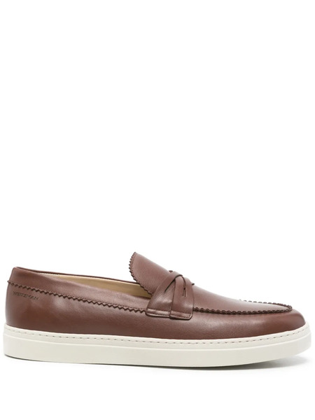  Stuart Weitzman Leather Loafers - Brown 