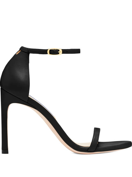  Stuart Weitzman 105mm Leather Sandals - Black 