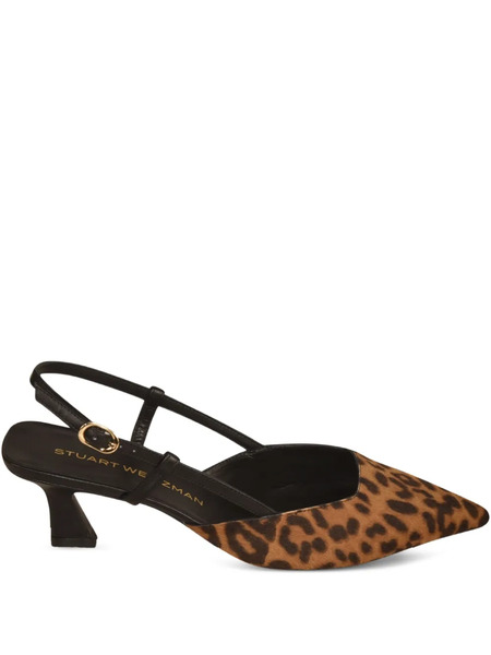  Stuart Weitzman 50mm Vinnie Slingback Pumps - Brown 