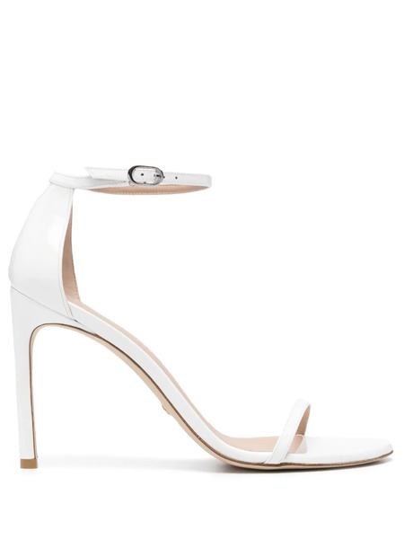  Stuart Weitzman Nudistsong Leather Sandals - White 