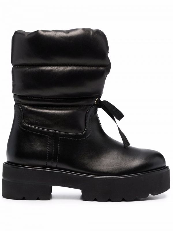  Stuart Weitzman Quilted Panelled Ankle Boots - Black 