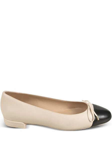  Stuart Weitzman Sleek Bow-detail Flat Pumps - Neutrals 
