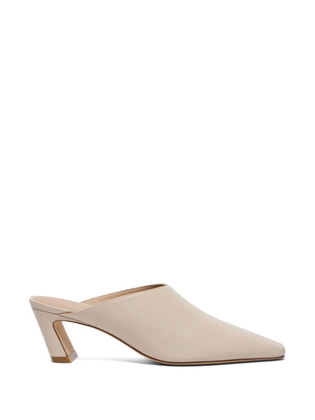  Stuart Weitzman Stasso Square-toe Mules - Neutrals 