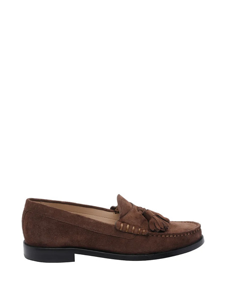  Stuart Weitzman Tassel Round Toe Loafers - Brown 