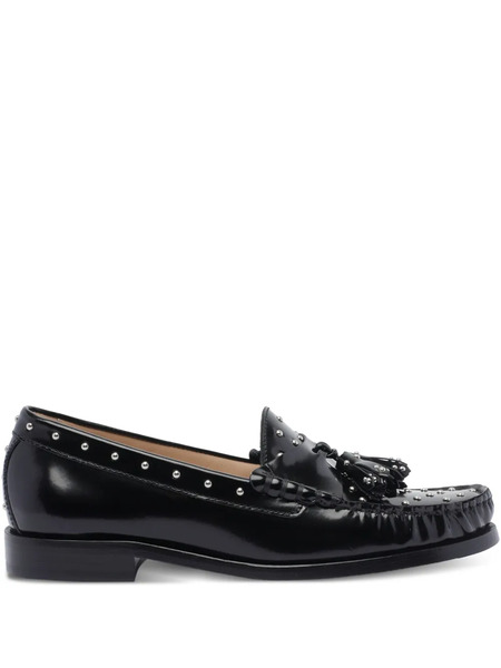  Stuart Weitzman Tassel Stud Loafers - Black 