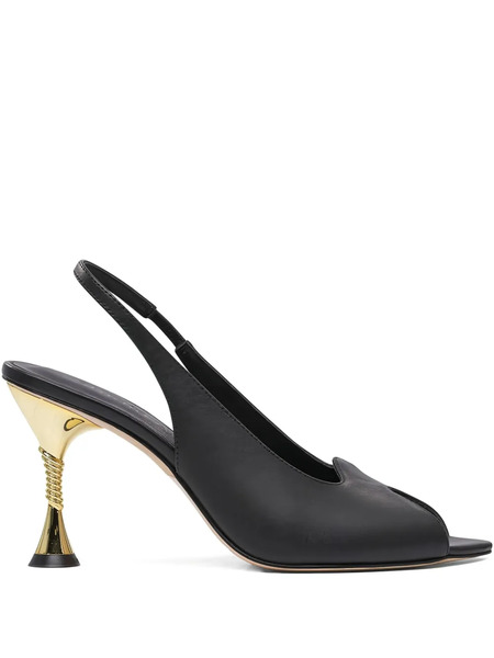  Studio Amelia 90mm Helix Slingback Pumps - Black 
