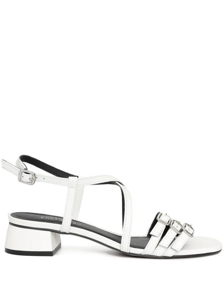  Studio Chofakian 25mm Studio 178 Buckle-strap Cross-over Sandals - White 
