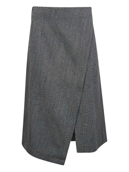  Studio Nicholson Asymmetric Wrap Skirt - Grey 