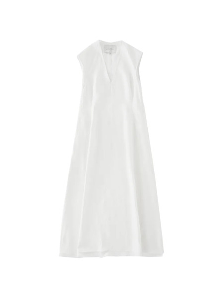  Studio Nicholson Beck V-neck Pocket Dress - White 
