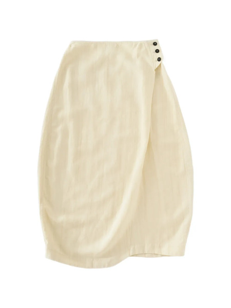 Studio Nicholson Bryde Button Patch Pocket Skirt - Yellow 