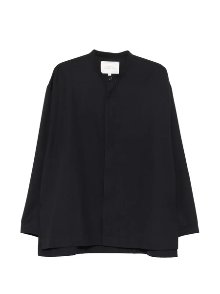  Studio Nicholson Collarless Shirt - Black 