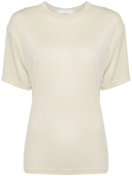  Studio Nicholson Crew-neck Lyocell T-shirt - Neutrals 