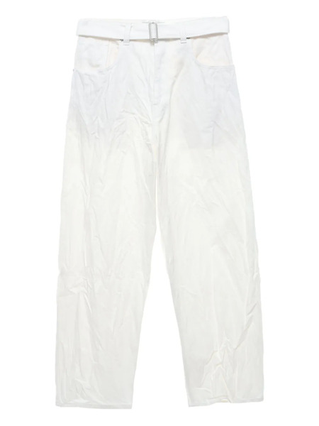  Studio Nicholson Crinkled Belted Jeans - White 