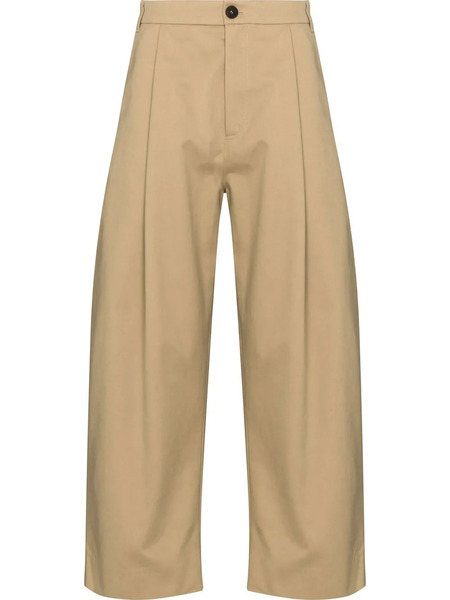  Studio Nicholson Cropped Wide-leg Trousers - Neutrals 