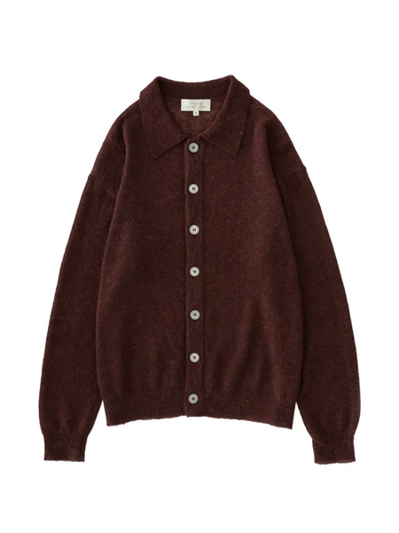  Studio Nicholson Hamto Polo Collar Cardigan - Brown 