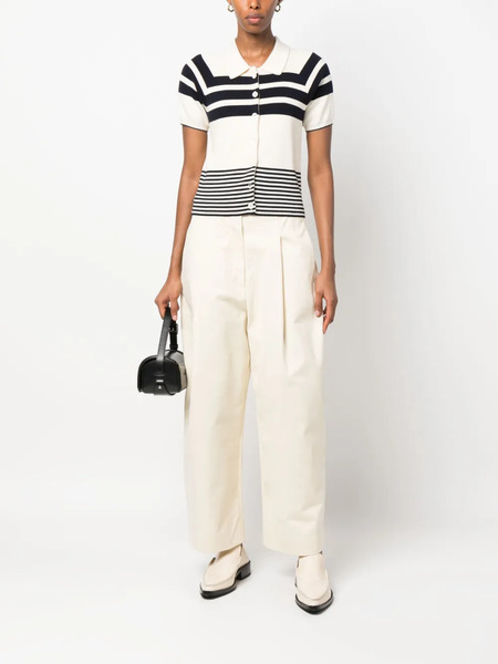  Studio Nicholson High-waisted Wide-leg Trousers - White 