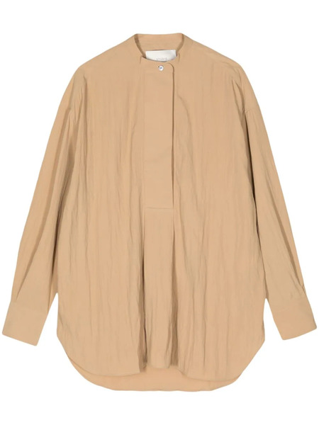  Studio Nicholson Long-sleeve Band-collar Blouse - Neutrals 