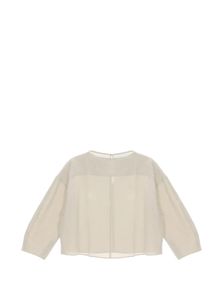  Studio Nicholson Long Sleeve Boxy Top - Neutrals 