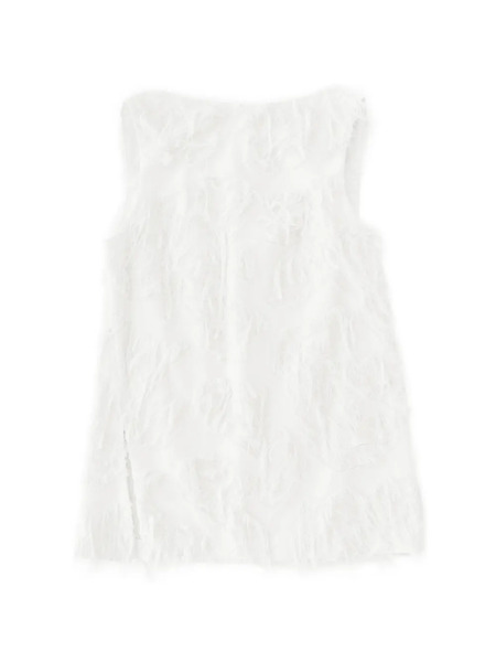  Studio Nicholson Mager Fringed Boat-neck Top - Neutrals 