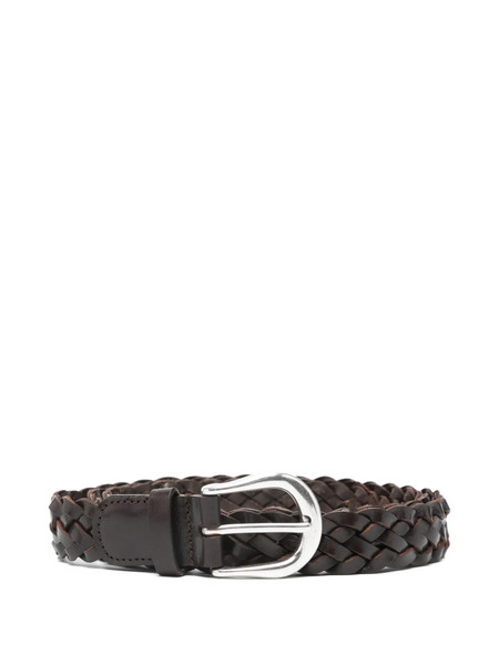  Studio Nicholson Plaited Leather Belt - Brown 