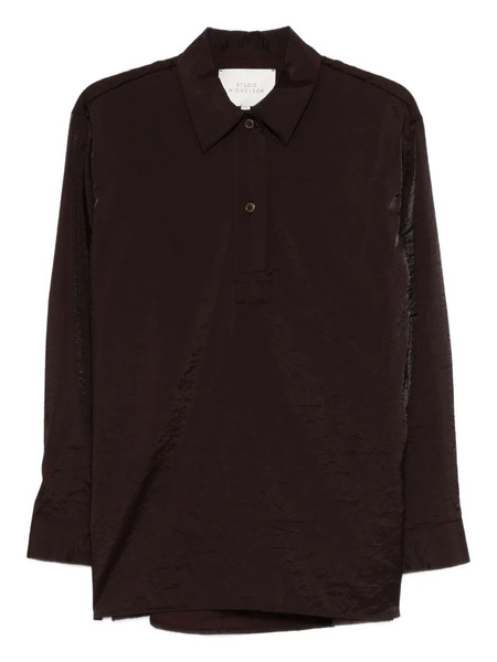  Studio Nicholson Polo-collar Shirt - Brown 