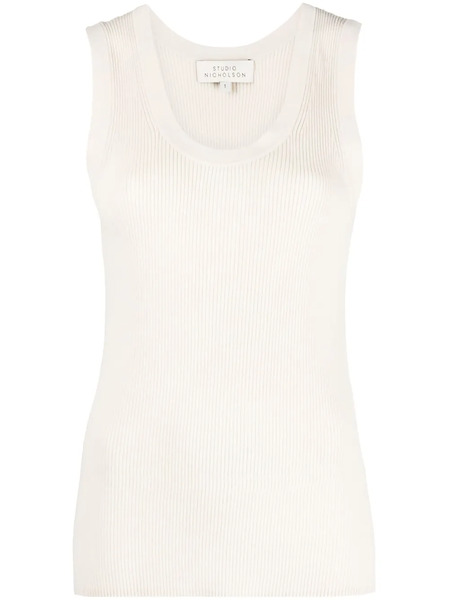  Studio Nicholson Ribbed-knit Tank Top - Neutrals 