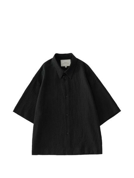  Studio Nicholson Sanko Matelassé Short-sleeve Shirt - Black 