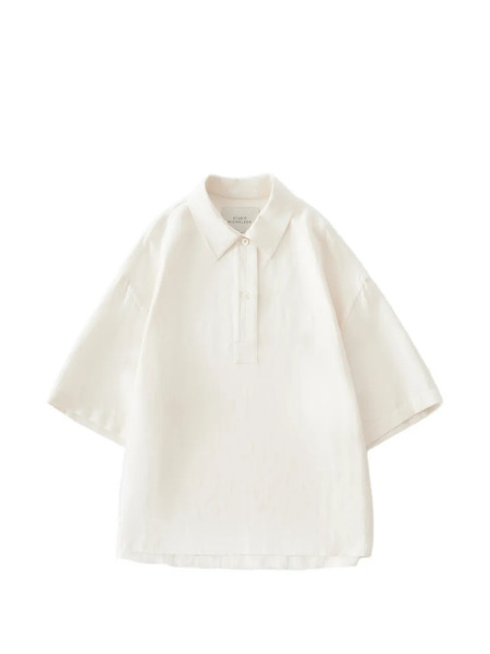  Studio Nicholson Toulon Two-button Short-sleeve Shirt - Neutrals 