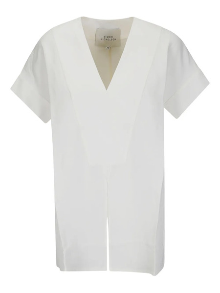  Studio Nicholson V-neck Short-sleeved T-shirt - White 