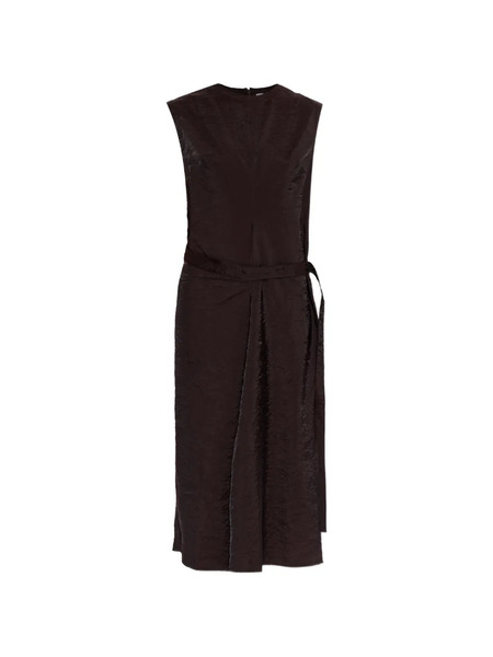  Studio Nicholson Verve Tie Belt Midi Dress - Brown 
