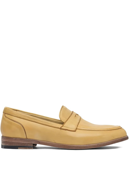 Sturlini Firenze Leather Penny Loafers - Yellow 