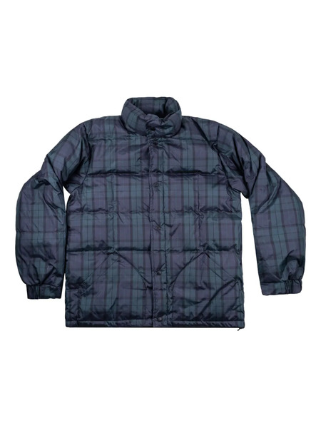  Stüssy Plaid Puffer Shirt Jacket - Blue 