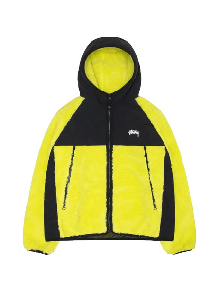  Stüssy Sherpa Hooded Jacket - Yellow 