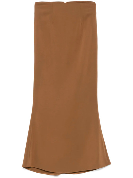  Styland Crepe Maxi Skirt - Brown 