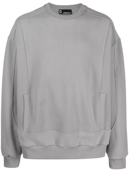  Styland Crew-neck Cotton Fleece Sweatshirt - Grey 