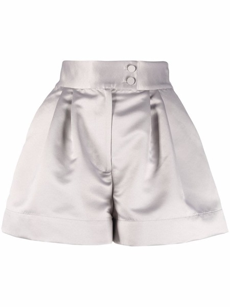  Styland High-waist Wide-leg Shorts - Grey 