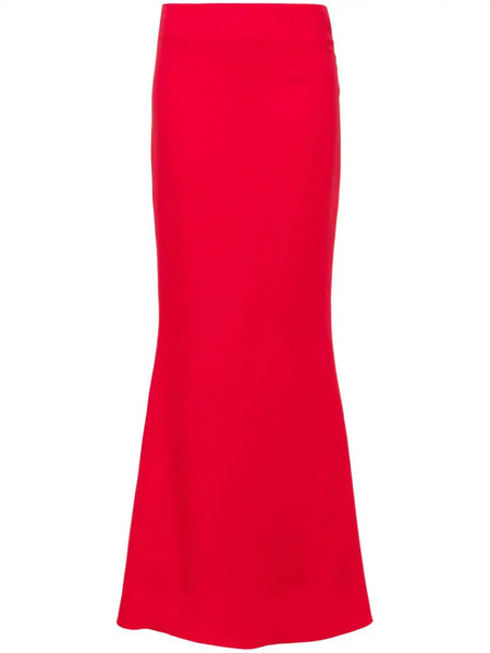  Styland Pencil Maxi Skirt - Red 