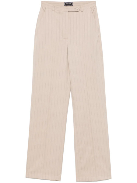  Styland Pinstriped Trousers - Neutrals 
