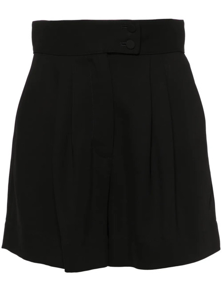  Styland Pleated High-waist Tailored Shorts - Black 