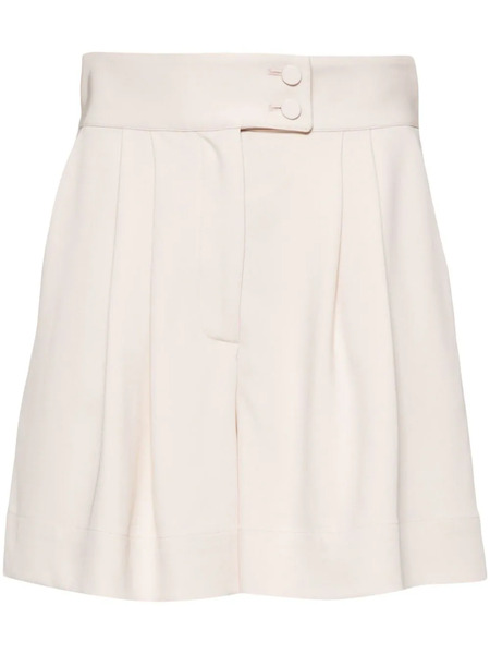  Styland Pleated High-waist Tailored Shorts - Neutrals 