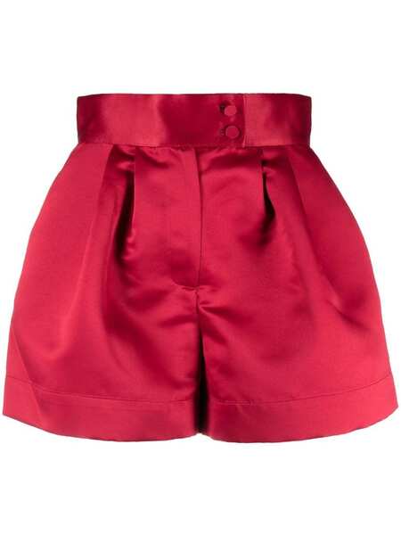  Styland Satin-finish Mini Shorts - Red 