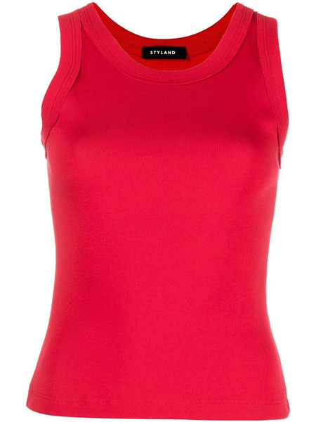  Styland Slim-cut Tank Top - Red 