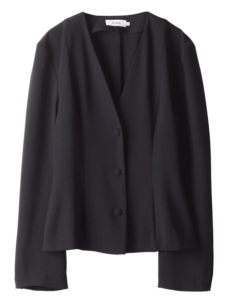  Stylein V-neck Button-down Cardigan - Black 