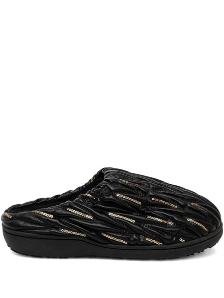 Subu Banquet Sequin Mules - Black 