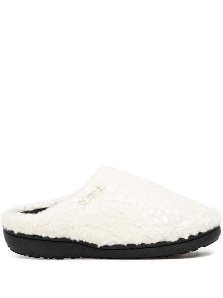  Subu Faux-fur Slip-on Slippers - White 