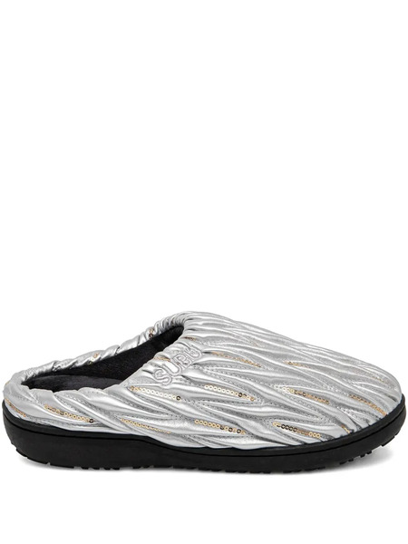  Subu Sequin-embellished Mules - Silver 