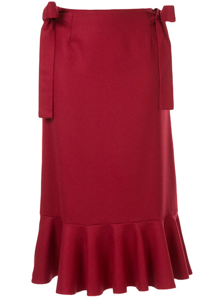  Sueundercover Bow Detail Midi Skirt - Red 